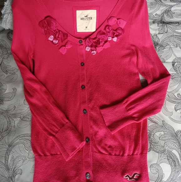 COPY - Hollister Hot Pink Sweater with Bows - Size Medium - Picture 2 of 7